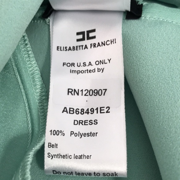 NWT ELISABETTA FRANCHI One-Shoulder Belted Dress - Picture 12 of 16